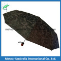 Promoção impressão flor 3 dobramento guarda-chuva automático para homens